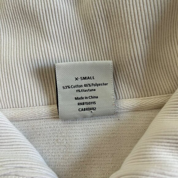 Varley Vine Womens Sz XS Ivory Half-Zip Pullover Sweatshirt Oversized Collar - Picture 9 of 13